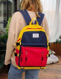 Fashion Red: Contrast Stitching Backpack