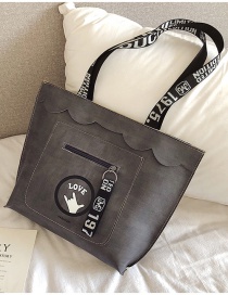 Fashion Gray Large-capacity Shoulder Bag