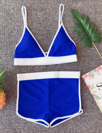 Blue Swimsuit Yoga Bikini