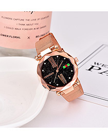 Fashion Gold Alloy Strap Electronic Element Watch