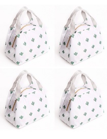 Fashion Cactus Portable Waterproof Large Aluminum Foil Thickened Lunch Bag