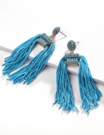 Fashion Blue Alloy Wire Tassel
