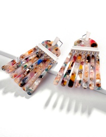 Fashion Color Alloy Acrylic Sheet Shell Pendant Stud Earrings
