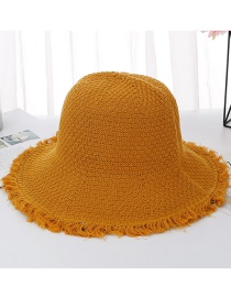 Fashion Ginger Yellow Dalat Shade Tassel Fisherman Hat