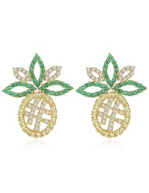 Fashion Gold Fruit Copper And Zirconium Earrings