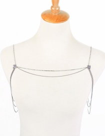 Fashion Silver Alloy Diamond-studded Sexy Shoulder Chain Female