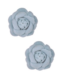 Fashion Blue Fleece Flower Earrings
