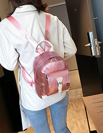 Fashion Pink Sequin Crack Laser Backpack