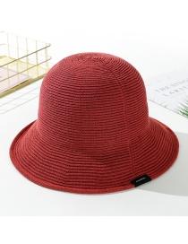 Fashion Wine Red Solid Color Knit Cap