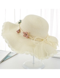 Fashion Creamy-white Dalat Tether Flower Cap