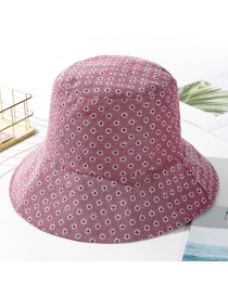 Fashion Wine Red Daisy Cotton Fisherman Hat