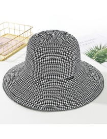 Fashion Black Plaid Cloth Hat