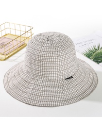 Fashion Gray Plaid Cloth Hat