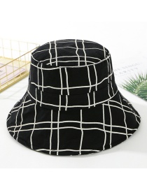 Fashion Black Plaid Basin Cap Hat