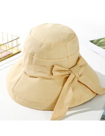 Fashion Beige Dual-use Big Tethered Rope Butterfly Cap