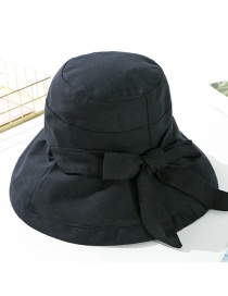 Fashion Black Dual-use Big Tethered Rope Butterfly Cap