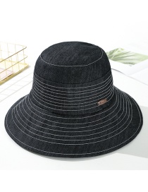 Fashion Black Cotton Line: Big Sun Hat