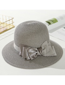 Fashion Gray Big Bow Tie Hat