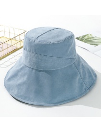 Fashion Smoky Blue Peach Velvet Solid Color Cloth Hat