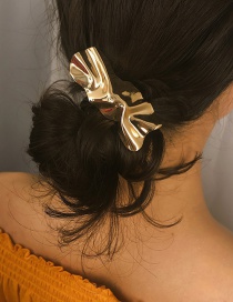 Fashion Gold Irregular Mirror Rectangle Hair Clip