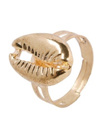 Fashion Gold Alloy Shell Adjustable Ring