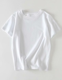 Fashion White Round Neck T-shirt