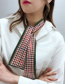 Fashion Fruit Green Houndstooth Multifunctional Small Scarf