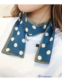 Fashion Blue Polka Dot Double-sided Scarf