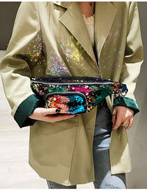 Fashion Color Crossbody Single Sequins Shoulder Bag