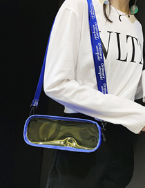 Fashion Blue Transparent Shoulder Messenger Bag