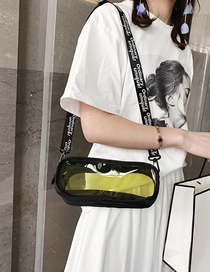 Fashion Black Transparent Shoulder Messenger Bag