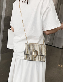 Fashion White Chain Shoulder Messenger Bag