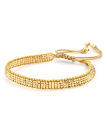 Fashion Gold Set Bracelet Rice Beads Braided Eyes