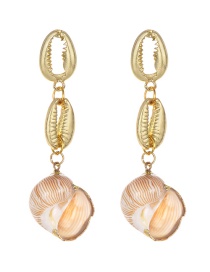 Fashion Gold Alloy Shell Conch Earrings