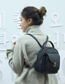 Fashion Black One-shoulder Portable Backpack