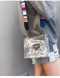Fashion Silver Transparent Jelly Crossbody Shoulder Bag