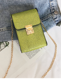 Fashion Green Sequin Chain Shoulder Messenger Bag