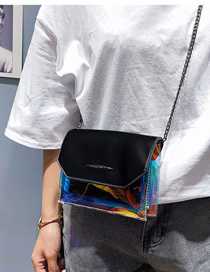 Fashion Black Transparent Jelly Crossbody Shoulder Bag