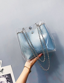 Fashion Blue Chain Transparent Jelly Mother Package