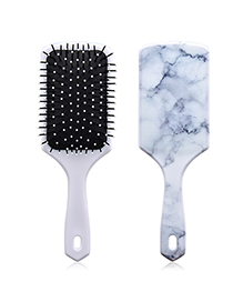 Fashion Marble Airbag Massage Comb - Square - Marble
