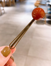 Fashion Orange Peas Ball Bangs Hair Clip