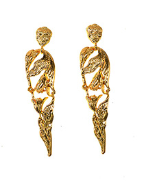 Fashion Gold Metal Human Earrings