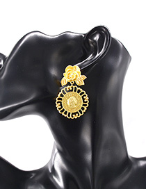 Fashion Gold Gemstone Flower Pearl Earrings