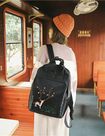 Fashion Black Deer Backpack