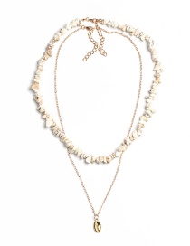 Fashion White Multi-layer Necklace