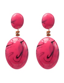 Fashion Pink Geometric Resin Earrings