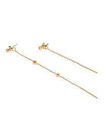 Fashion Gold Stainless Steel Gold-plated Geometric Hollow Diamond Stud Earrings