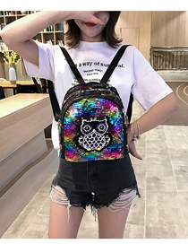 Fashion Color Cat Sequin Children's Backpack