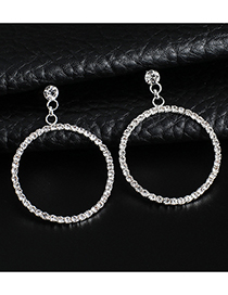 Fashion Silver Full Circle Earrings