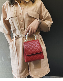 Fashion Red Pearl Linger Shoulder Bag Shoulder Bag